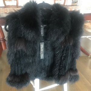 Elizabeth and James Fur Vest